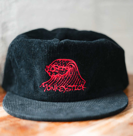 WAVE SKULL CAP - BLACK